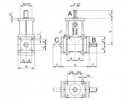 Reductor de transmisión caja de cambios Poggi 2002 R1:1 D1/2 10mm 182002111N 182002111 SH 